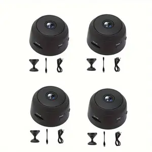 A9 Smart HD Camera 4-Pack, 2026 Model — 1080p Full HD cameras with night vision, motion detection, app control, and a portable wide-angle lens for home, pet, and nanny monitoring