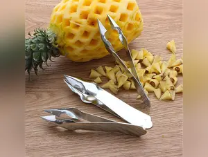 stainless steel kitchen utensil tools pineapple cutter eye seed remover peeler slicer fruit core tweezers home practical