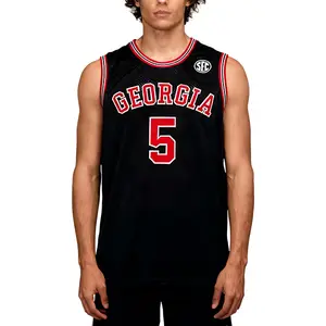 Men's Basketball Jersey Anthony Edwards #5 Georgia College Black Polyester Sewing embroidery large size V-neck mesh ventilation Outdoor sportswear retro old-school style S-XXL sports top Halloween Christmas gift