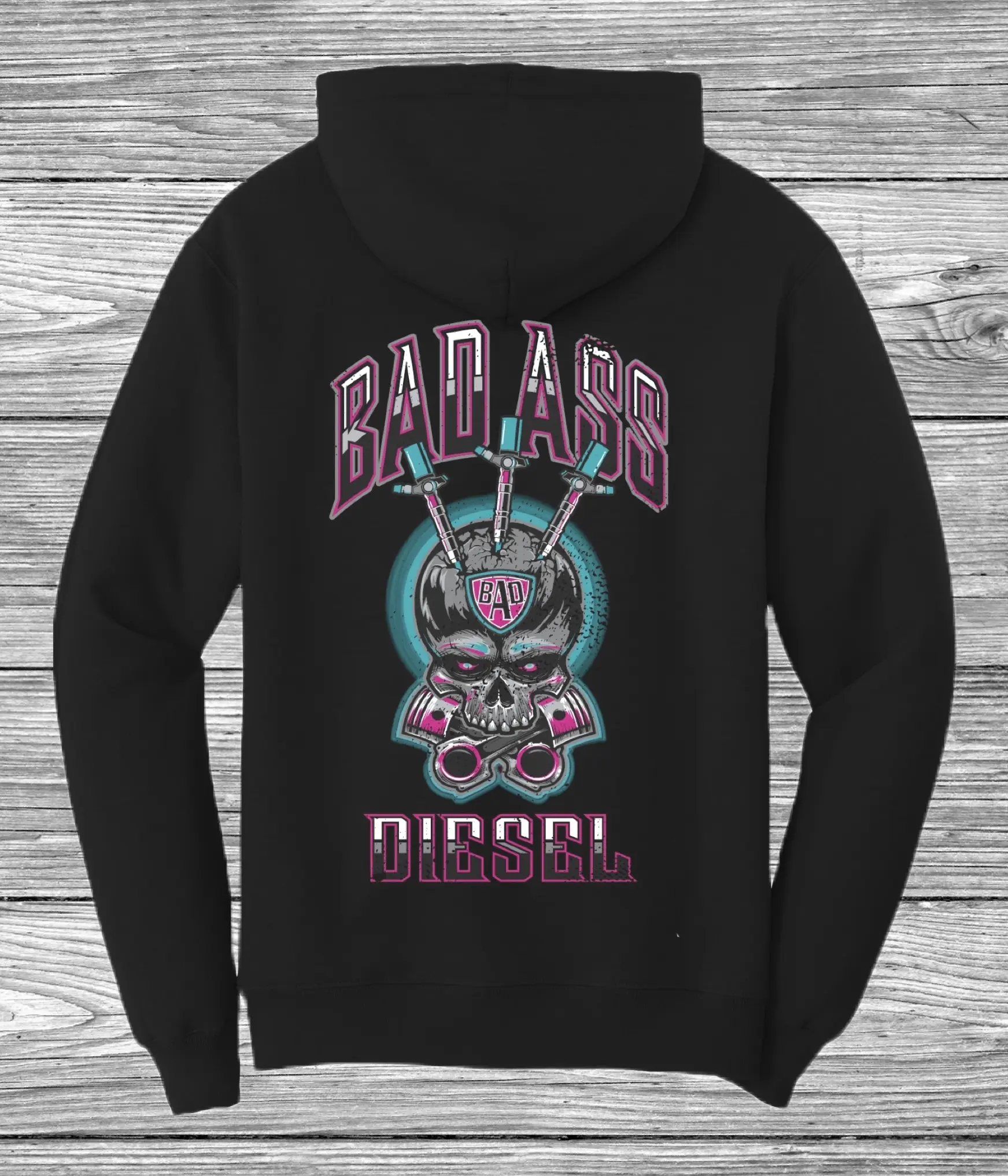 Men's BAD Ass Diesel Hoodie - Casual Pullover Sweater - Shirts, Menswear