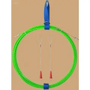 Steel Cable Wire Puller Kit for Walls - 49FT Heavy Duty Fish Tape with Fastener - Reusable Wire Threader Tool - Flexible Conduit Snake for Electrical Wiring - Durable 15M Steel Rope Guide