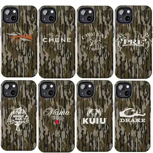Vintage Collection Sitka Waterfowl Hunting Camo Phone Case, Mossy Oak Bottomland Camouflage Aesthetic Suitable for iPhone 17-12 Pro Max/Plus