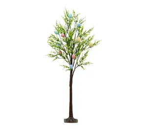 Nearly Natural 4' Pre-Lit twig tree with Egg Shaped Lights