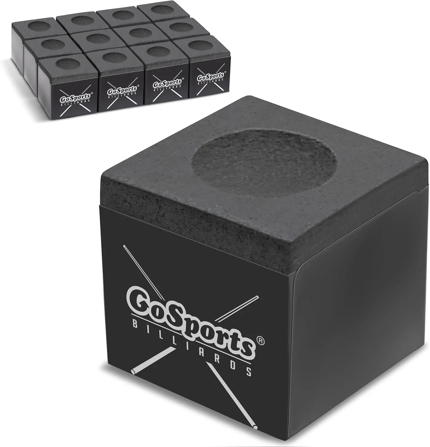 Premium Pool Cue Chalk Cube 12 Pack - Black, Blue, Red, or Green - Billiards Pool Stick Chalk