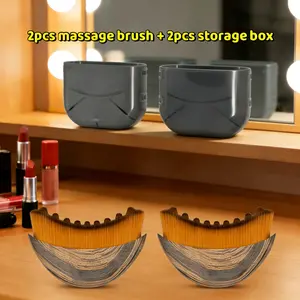 2-Pack Lymphatic Drainage Facial Brush - Suitable for Sensitive Skin, Relieves Lymphatic Swelling, Soft Bristles Provide Contactless Massage, No Electricity Required - Suitable for Face and Neck, Promotes Lymphatic Drainage and Massage.