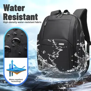 Laptop Backpack with TSA lock,USB Charging Port Fits School & Travel - Slim Water-Resistant Business Bag,24L Deep Storage Travel Backpack Fits 15.6/17.3 Inch Laptop Backpack (Black)