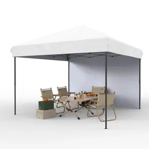 [NEW - FLASH SALE] Garvee 10'x10' Pop-Up Canopy Tent - Heavy Duty Commercial Instant Shelter with 4 Sidewalls, One-Person Setup, Outdoor Canopy Tent, Grey