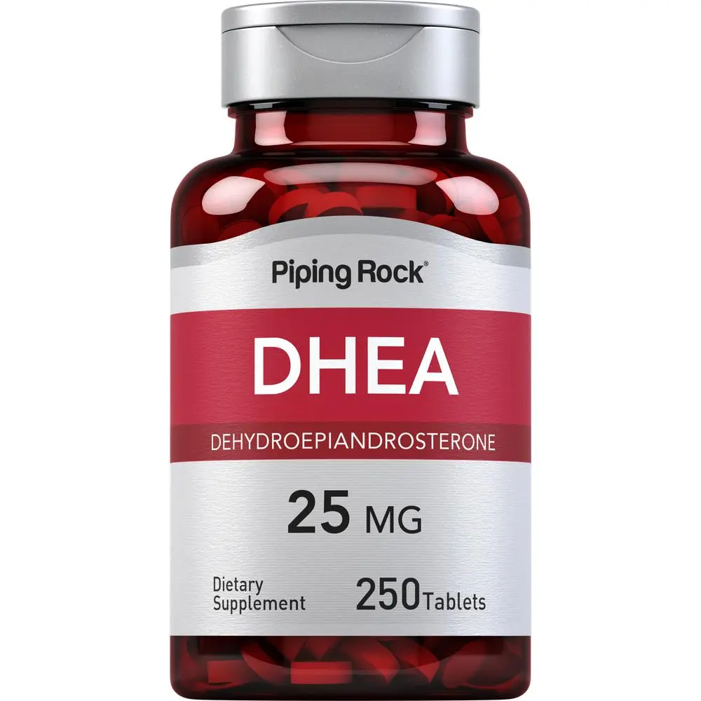 Piping Rock DHEA 25mg | 250 Tablets | Dehydroepiandrosterone Supplement | Non-GMO, Gluten Free