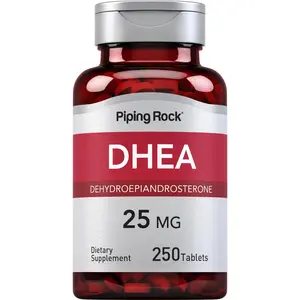 Piping Rock DHEA 25mg | 250 Tablets | Dehydroepiandrosterone Supplement | Non-GMO, Gluten Free