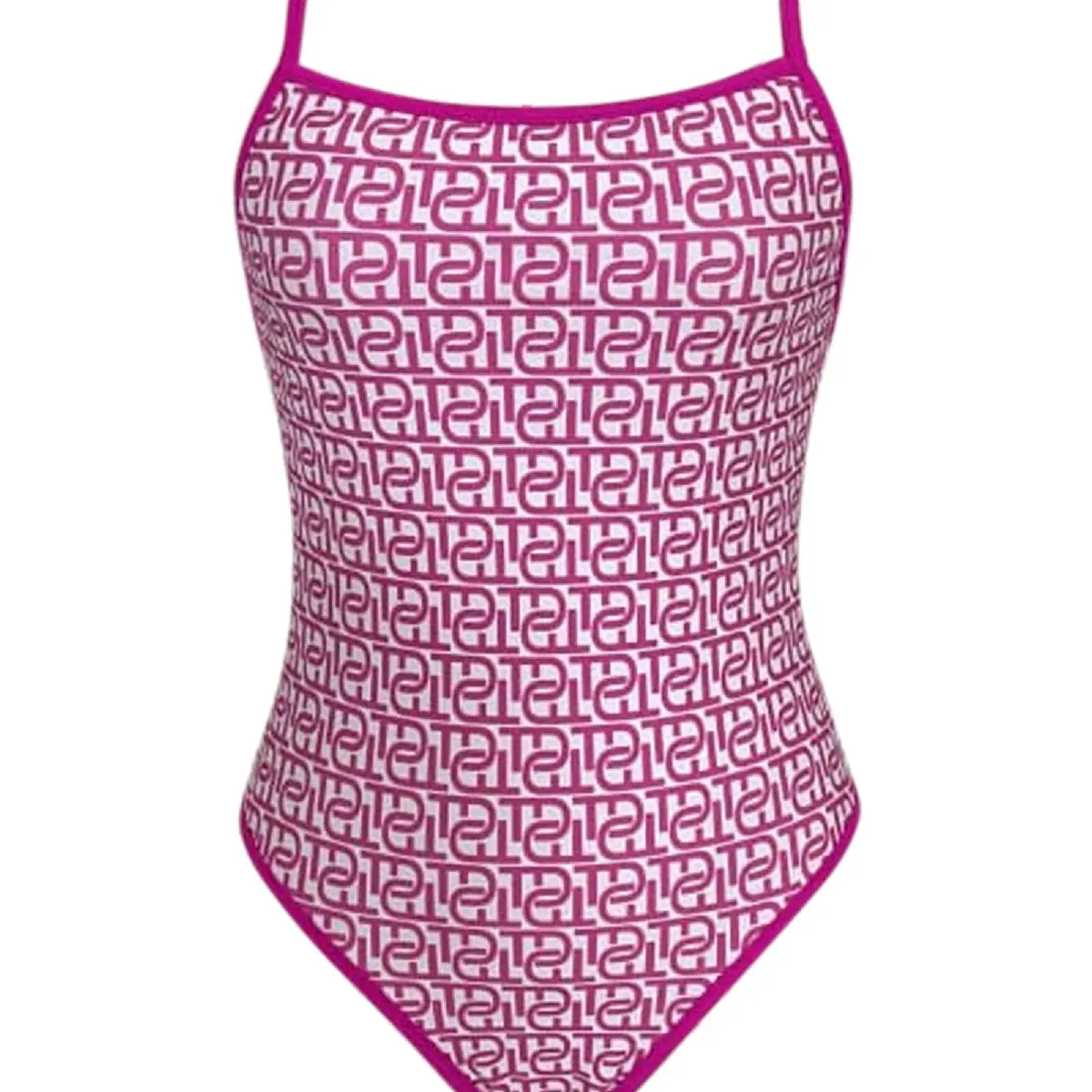 Tebo Dambe Signature TD Monogram One Piece Swimsuit - Pink