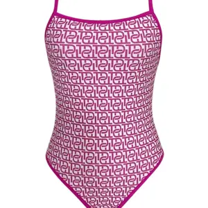Tebo Dambe Signature TD Monogram One Piece Swimsuit - Pink