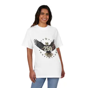 American Flag Eagle 250 T-Shirt | QR Code Back