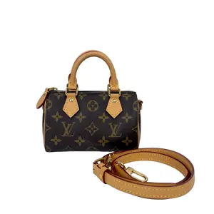 Pre-owned canvas Crossbody Bag Louis Vuitton Monogram Nano Speedy Mini Crossbody Bag