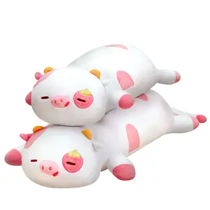 MeWaii  Plush Body Pillow, Strawberry cows  Stuffed Animals Kawaii Plushies Pillow Glow in The Dark Gift for Girls Boys, Birthday Gifts Halloween Christmas Gift for Girls Boys