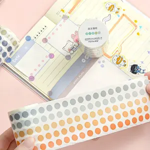1roll Morandi Color Polka Dot Sticker Small Round Sticker Hand Account Sticker Tape