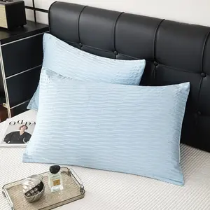 Pillow Shams - 2 Pack, Ultra-Fine Washed Fiber,Super Soft and Comfortable, Wrinkle-Resistant, Fade-Resistant,  Size Pillowcases,Envelope Closure, 20x30Inches (Blue)