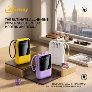 10000mAh Portable USB Power Bank with Digital Display, Multifunctional Mobile Charger for Android and iPhone Devices