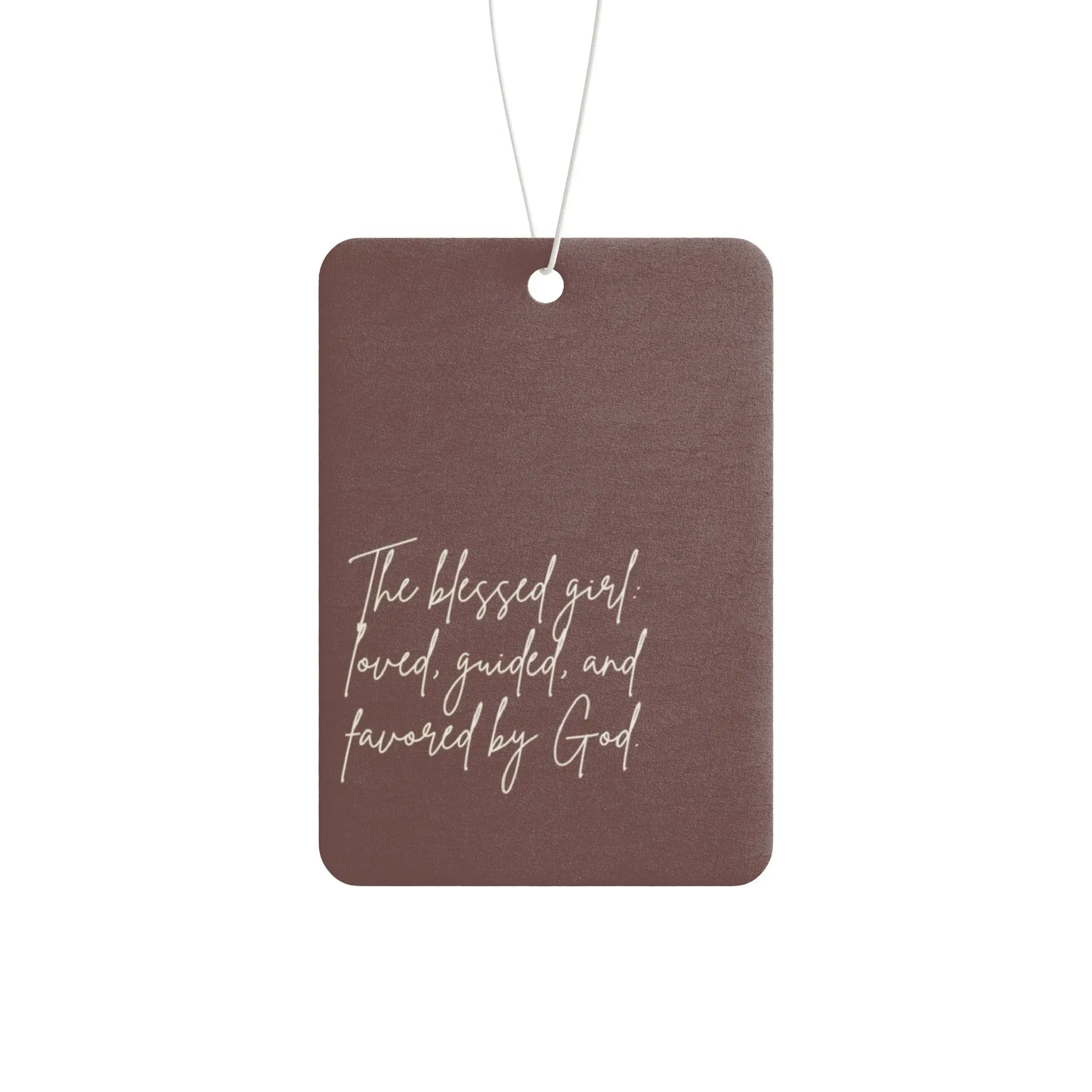 3pcs GlitterCutie The Blessed Girl Loved Guided And Favored By God Burgundy Girlie Car Freshie Cute Bible Girls Car Air Freshener Hanging Car Decoration