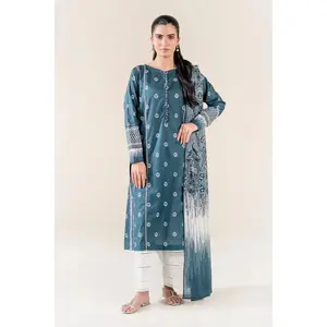 2PC stitched Printed Lawn Shirt & Dupatta | KSD-3822
