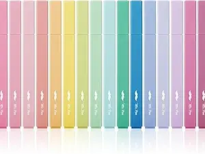 Aesthetic Highlighters, 16 pcs, Chisel Tip, Assorted Colors