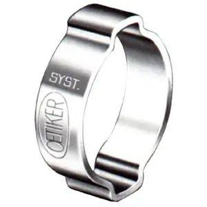 212 MAIN Oetiker 320-10100024 Beam Clamp, 1518 Series .63-Inch 2-Ear Zinc Steel Clamp with Deburred Edges & Line Sealing for Sports & Outdoor Scooters Equipment