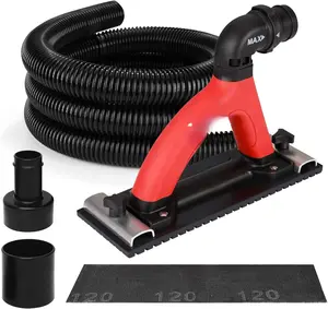 Dust Free Hand Sander, Dustless Drywall Vacuum Sander, with 6.5 ft Hose, Sanding Pad, Adapter