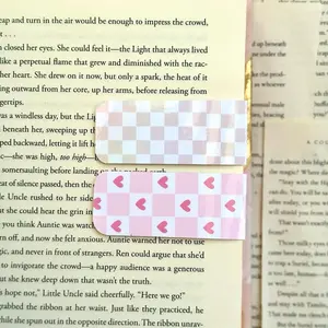 checkered magnetic bookmarks | girly bookmark | bookish | aesthetic bookmark