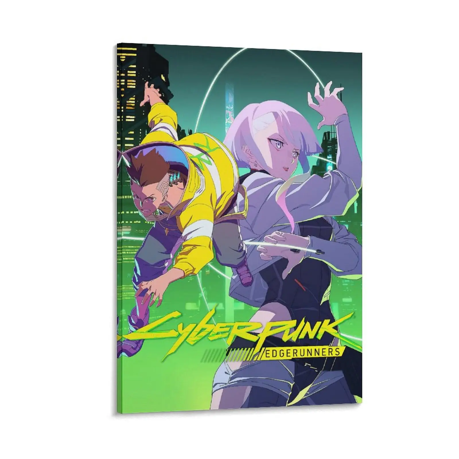 Anime Cyberpunk Edgerunners Poster, Stylish Canvas Wall Art for Room Aesthetic, Living Room & Bedroom Decor Canvas Poster Bedroom Decor Sports Landscape Office Room Decor Gift Frames Ornaments Artistic Decoration
