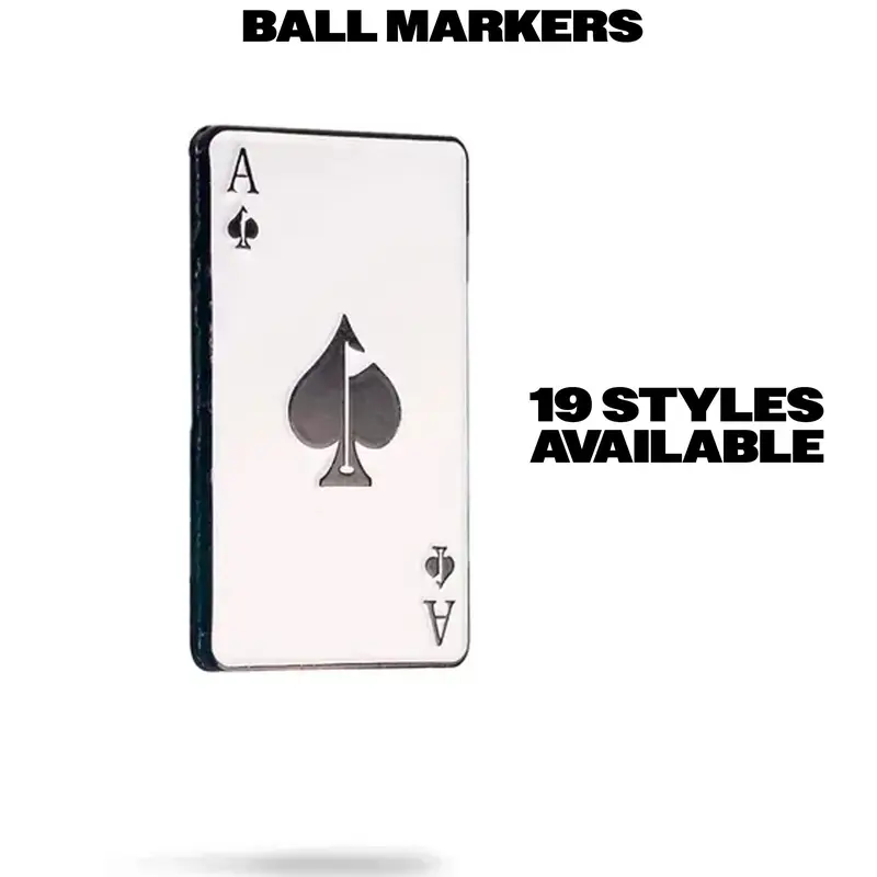 Pins & Aces Golf Co Stainless Steel Magnetic Golf Ball Markers - Durable Metal Pins, Oven-Cured Enamel Build, Strong Magnetic Surface, Hat Clip Ready, Secure Snap, Heavy with Premium Feel, Unique Styles, Easy On-Off for Golfers & Gifting