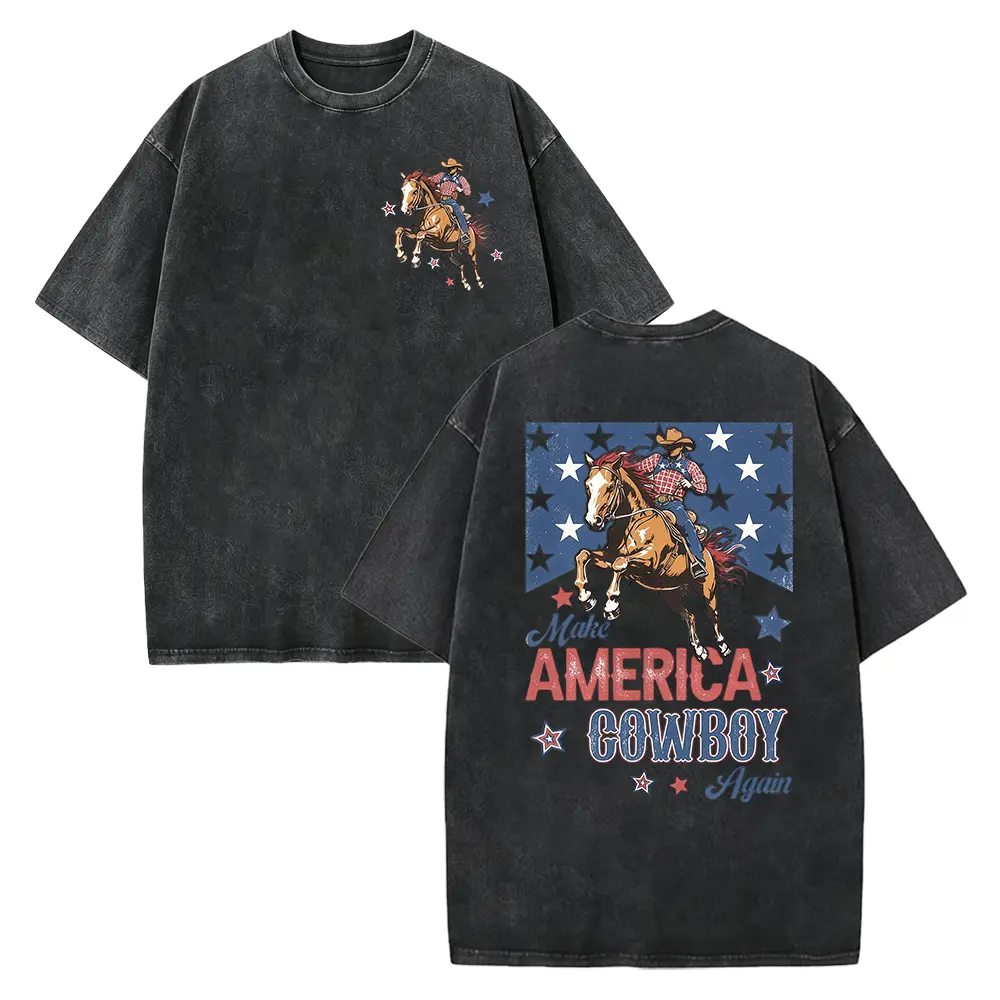 Make America Cowboy Again Shirt: Western Rodeo 4th of July Tee