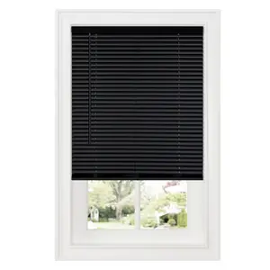 Achim DSG234BK06 34 x 64 in. GII Deluxe Sundown Cordless Room Darkening Vinyl Mini Blind with 1 in. Slats, Black