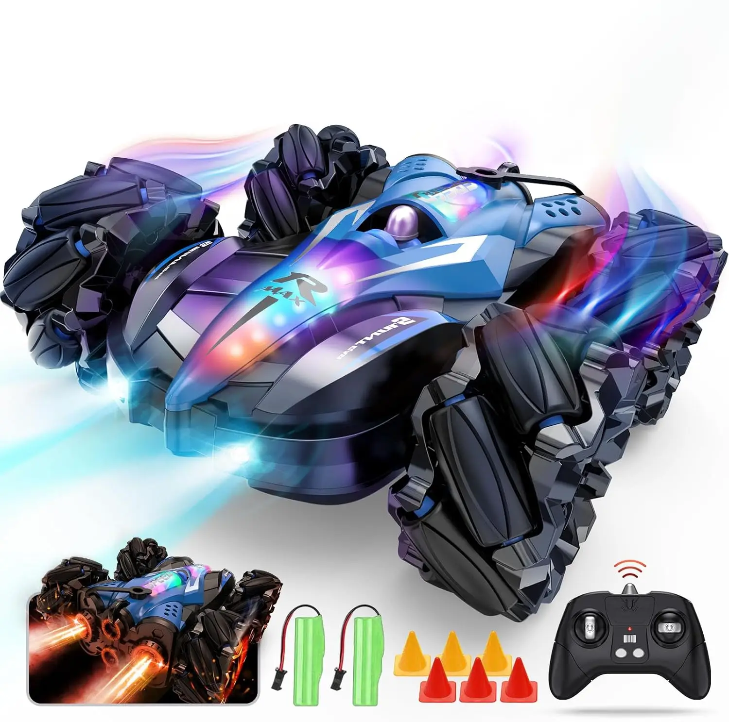 Fygurso Remote Control Stunt Car for 6-8-12 Year Old 2.4GHz RC Cars 360° Rotating Vehicle Toys