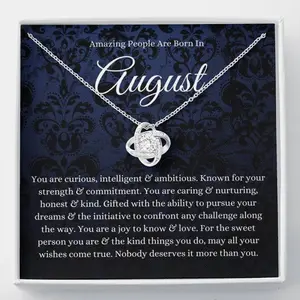 Love Knot, August Zodiac Gift, Born In August Ideas, August Birthday Gifts, August Horoscope Necklace, Birthday Gifts For August Borns