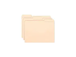Smead 10230 Interior File Folders, 1/3 Cut Top Tab, Letter, Manila, 100/Box