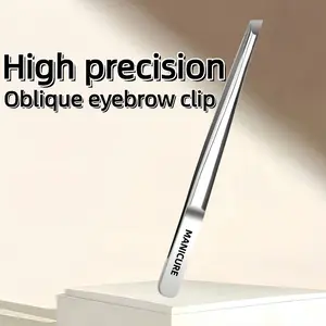 High quality stainless steel eyebrow clips, hair plucking tweezers, special for beard plucking, oblique eyebrow clips, hair plucking clips, beard clips, facial care tools, Eyebrow Makeup Tool, Eyebrow Shaping Tool