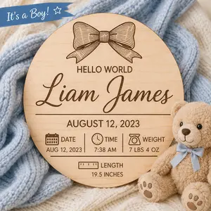 Custom Baby Birth Announcement Sign