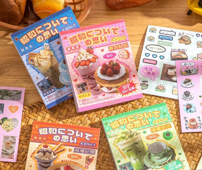 60-Piece Japanese Convenience Store & Everyday Life Sticker Book (Over 1000 Stickers) - DIY Scrapbooking, Notebook Decoration Accessories for Notebooks, Mugs, Cellphones, Electronic Devices, Cellphone