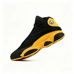 Men's Black Obsidian High Top Basketball Shoes Shock Absorption Non-Slip Sports Sneakers