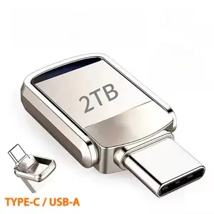 USB Flash Drive 2TB 3.2 Type C PenDrive Memory Stick 256GB 1TB 2TB Pen Drive Flash Disk for PC Smartphone Storage U Disk Hot-swappable High-speed USB 3.0 Ports Plug-and-Play