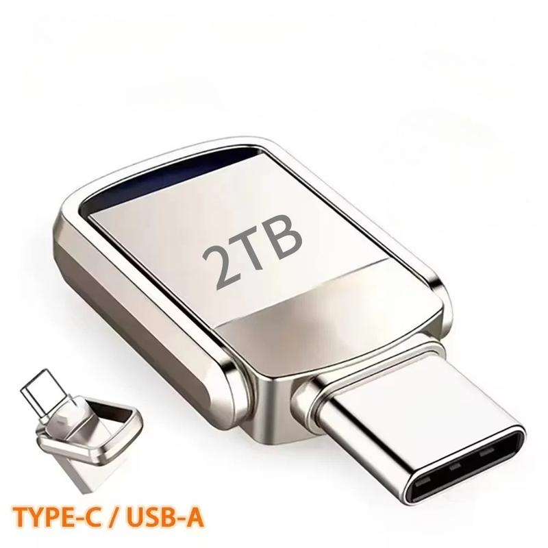 USB Flash Drive 2TB 3.2 Type C PenDrive Memory Stick 256GB 1TB 2TB Pen Drive Flash Disk for PC Smartphone Storage U Disk Hot-swappable High-speed USB 3.0 Ports Plug-and-Play