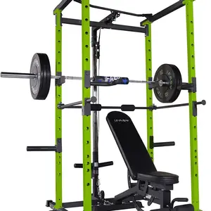 100lb Green Home Gym Set Multi-functional Power Cage
