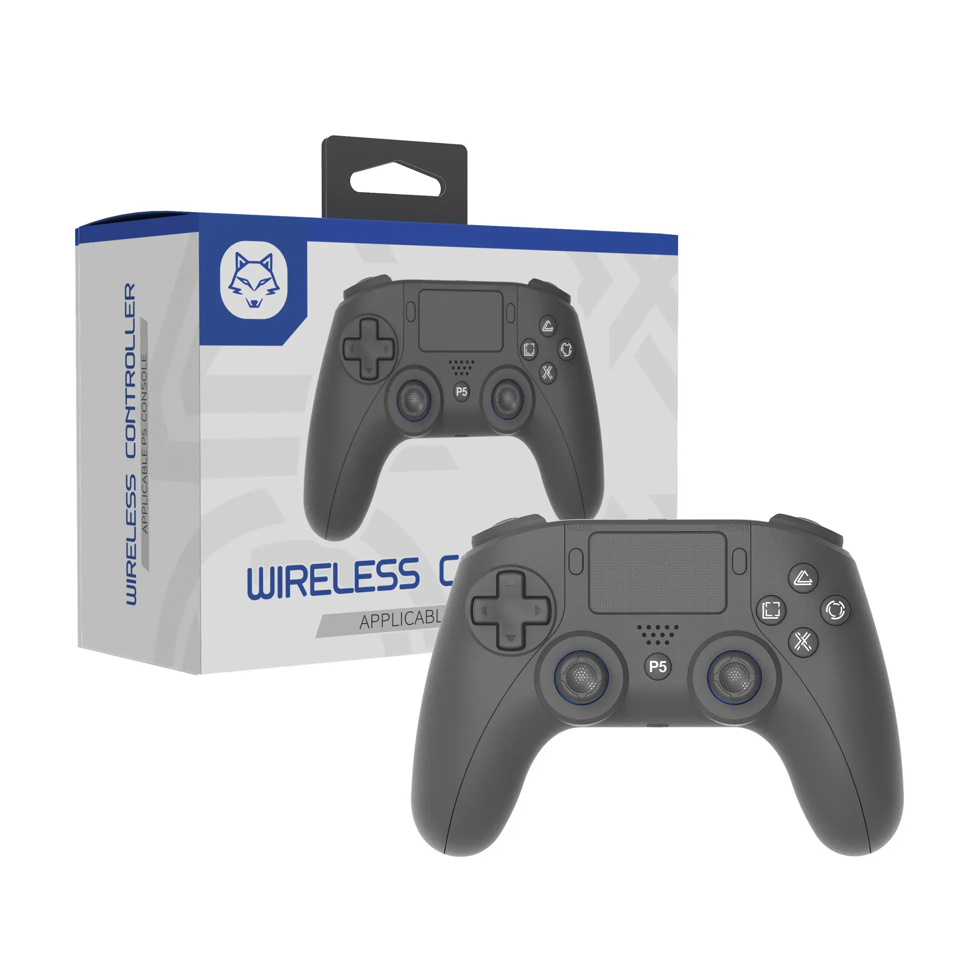 Anti-Drift Wireless Controller for PS5 with RGB LED,TURBO, Dual Vibration, 6 Axis Gyro Sensor, Touchpad, Ergonomic for Playstation 5 Controller, Compatible with PlayStation 5/4,Halloween Christmas New Year Gift,Gift player controller