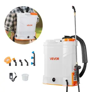 VEVOR Battery Powered Backpack Sprayer, 3.2 Gal Powerful Electric Backpack Sprayer, 2 Retractable Wands 5 Nozzles, Adjustable 0-90 PSI, 2 Hour Runtime, Portable Weed Sprayers for Yard Garden Lawn