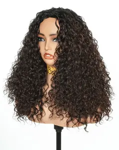 uBraids 20" Curly Hair Half Wig Glueless Wig With External Drawstring Airflow Cap Design High Density