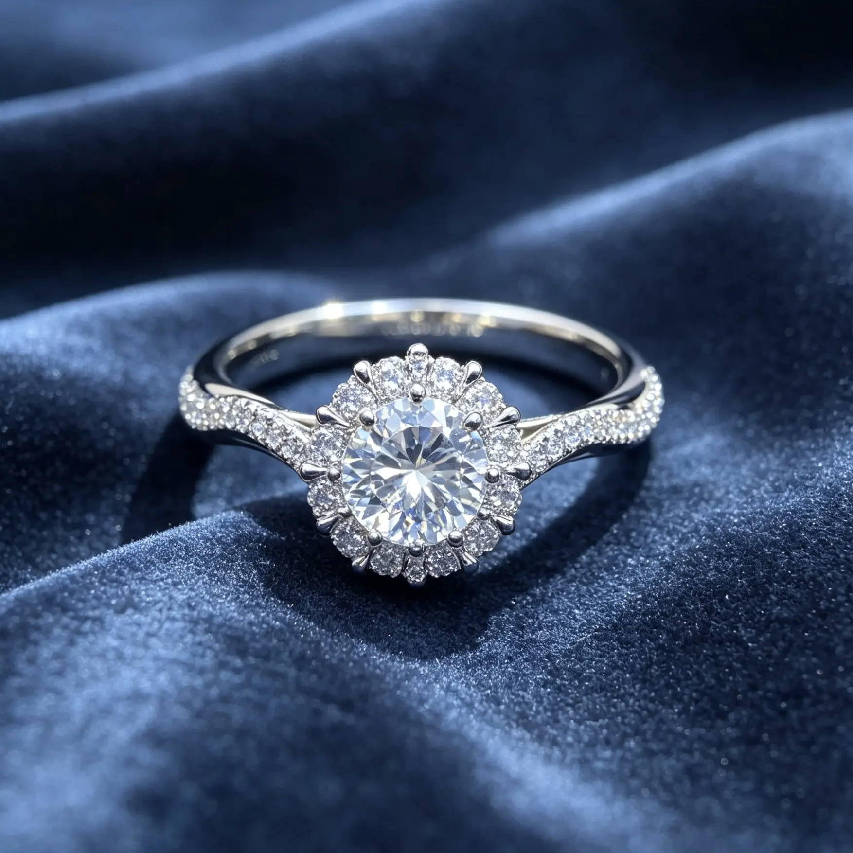 (F)GRA Moissanite Ring Elegant Design & Sparkling Stone Daily Wear Fine Jewelry Designed for Women