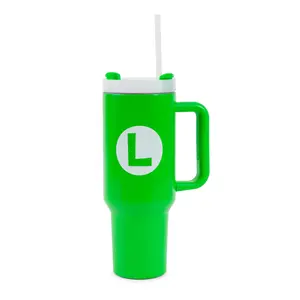Super Mario Bros. Luigi Icon Metal Travel Tumbler | Holds 40 Ounces