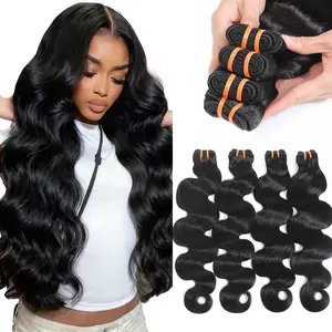16A Raw Bundles Human Hair Body Wave, 3 Bundles Body Wave Bundles Human Hair, Triple Lifespan Virgin Remy hair, Full and Thick, Keep Texture Silky Soft After Multiple Washes