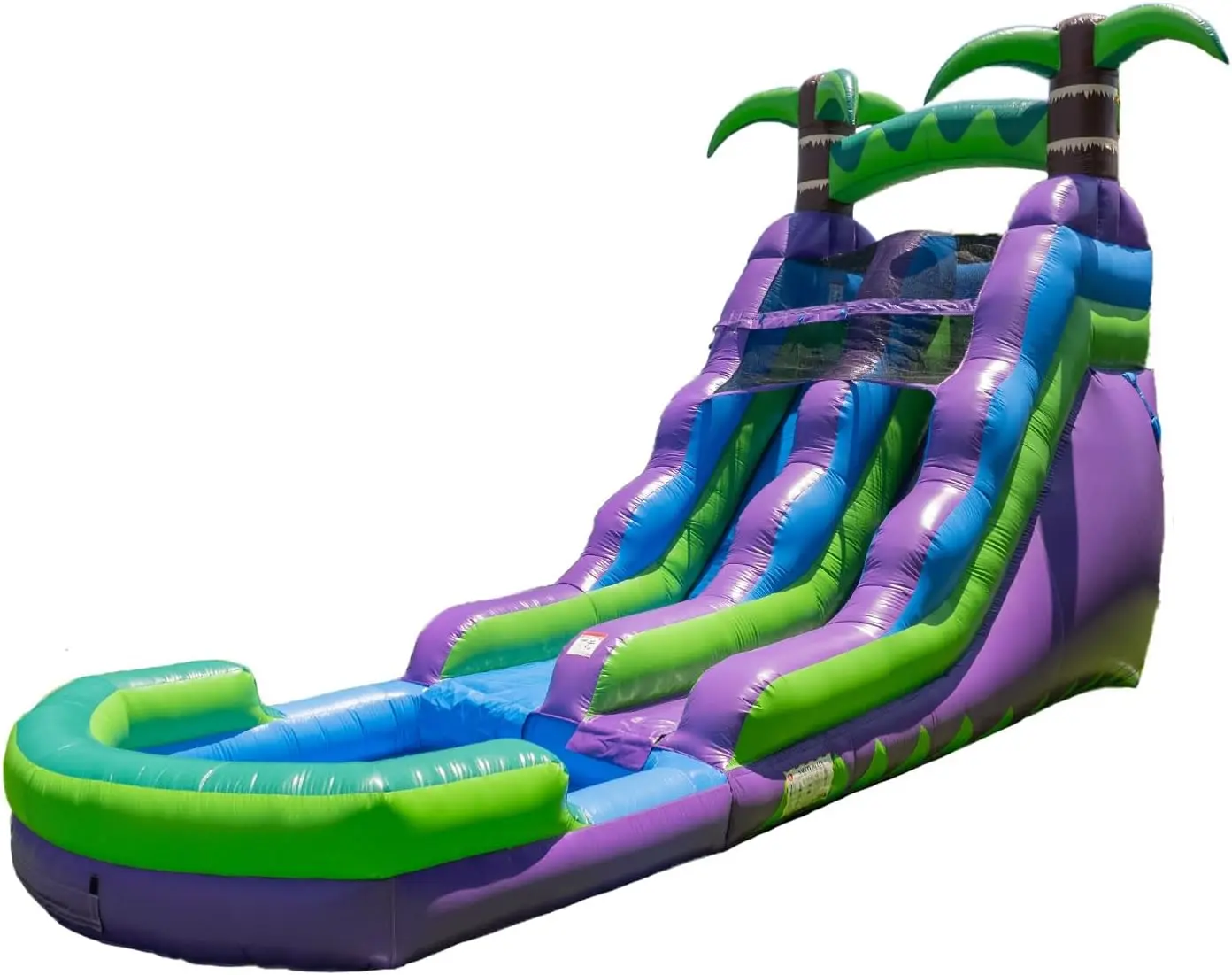 HeroKiddo 16ft Tropical Commercial Inflatable Water Slide with Blower
