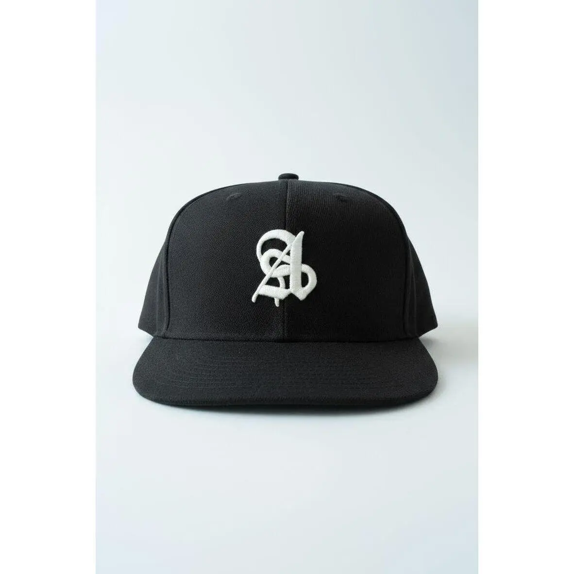 ANANKE FATE Men's Black Snapback Hat,Adjustable Flat Brim Baseball Cap with Embroidered Logo
