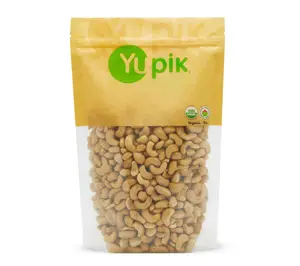 Yupik Organic Raw Cashews, 2.2 lb, Kosher, Gluten-Free, Non-GMO, Vegan, Whole Nuts, Unsalted, Unroasted, Source of Protein & Iron, Nutritious, Crunchy, Healthy Snacks, Ideal for Baking & Cooking